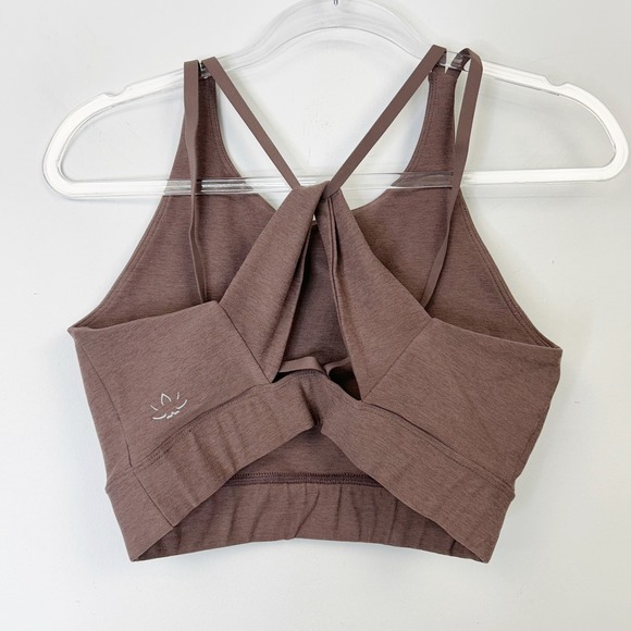 Beyond Yoga Spacedye Enlighten Long Line Bra Tank Women's Size Medium Brown - Picture 6 of 7